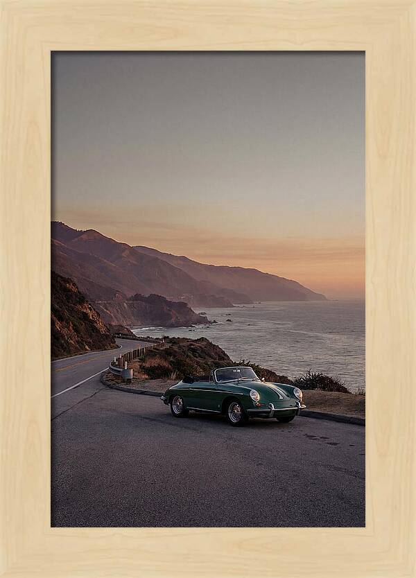 Classic Convertible Along The Coast