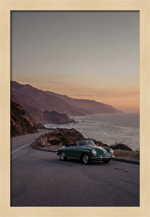 Classic Convertible Along The Coast