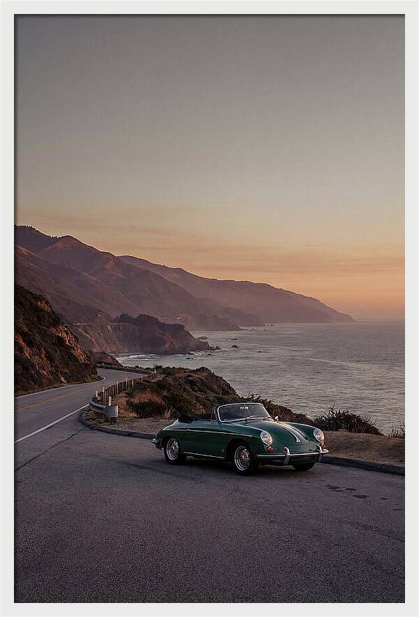 Classic Convertible Along The Coast