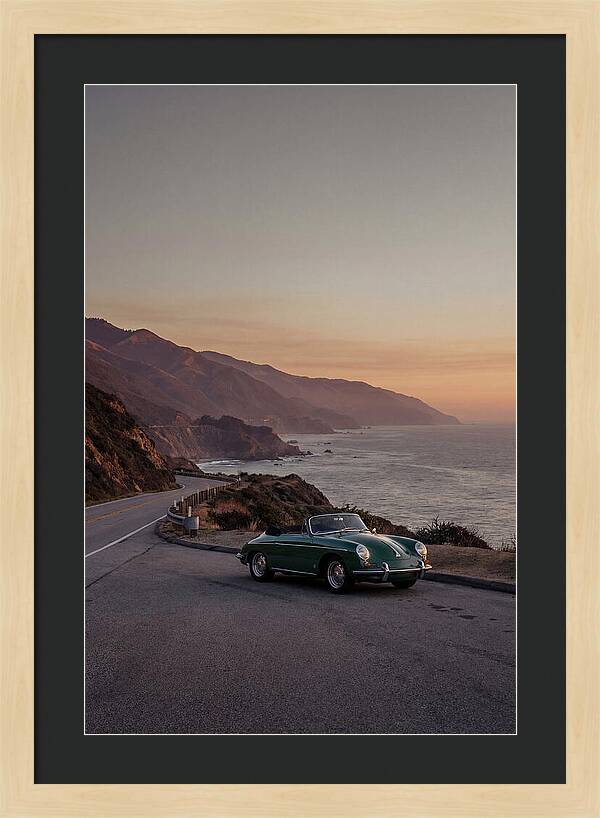 Classic Convertible Along The Coast