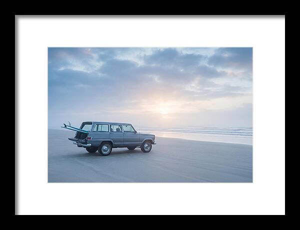 Classic Jeep By The Shore