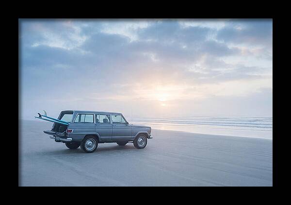 Classic Jeep By The Shore