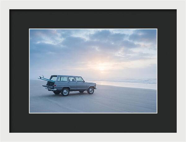 Classic Jeep By The Shore