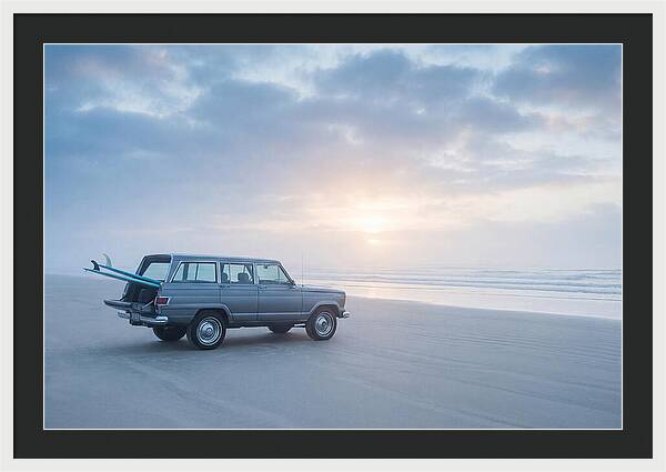 Classic Jeep By The Shore