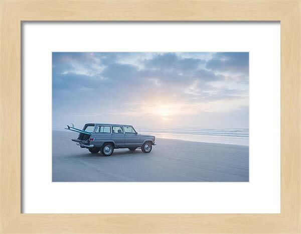 Classic Jeep By The Shore