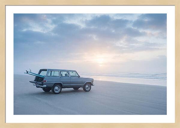 Classic Jeep By The Shore