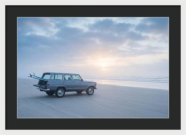 Classic Jeep By The Shore