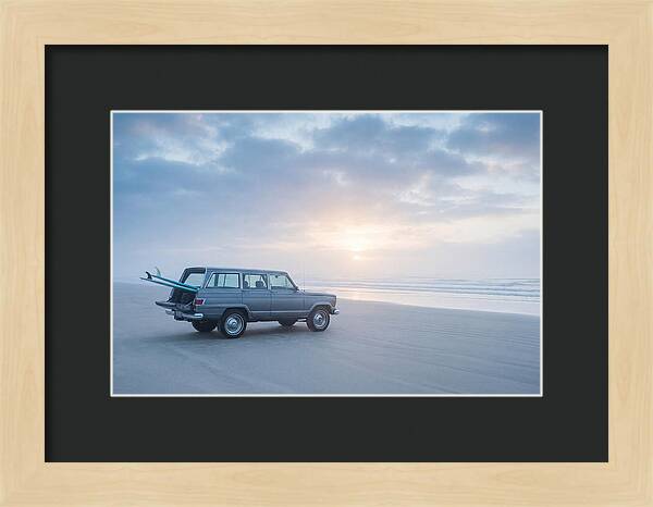 Classic Jeep By The Shore