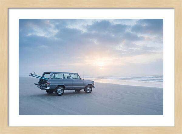 Classic Jeep By The Shore
