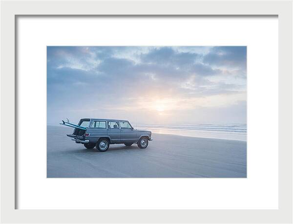 Classic Jeep By The Shore