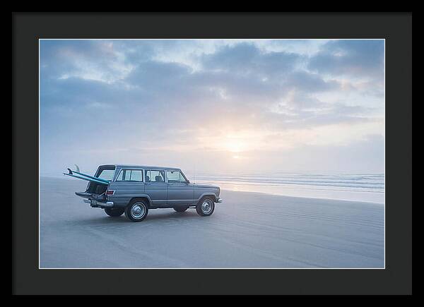 Classic Jeep By The Shore