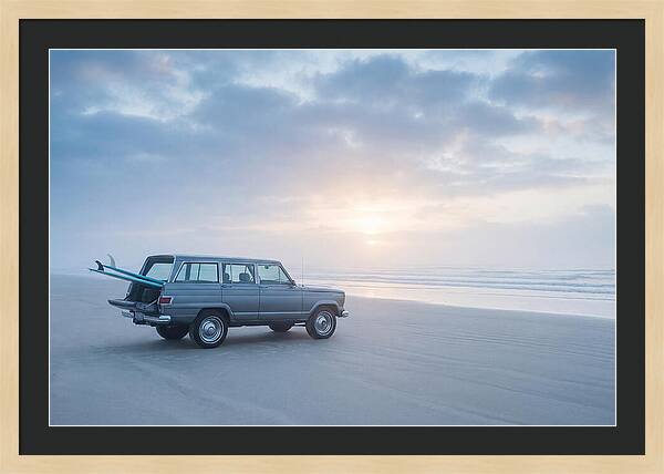 Classic Jeep By The Shore