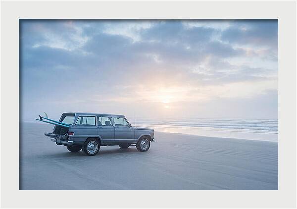 Classic Jeep By The Shore