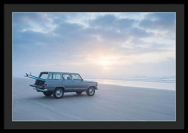 Classic Jeep By The Shore