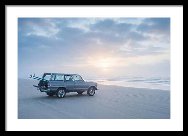 Classic Jeep By The Shore