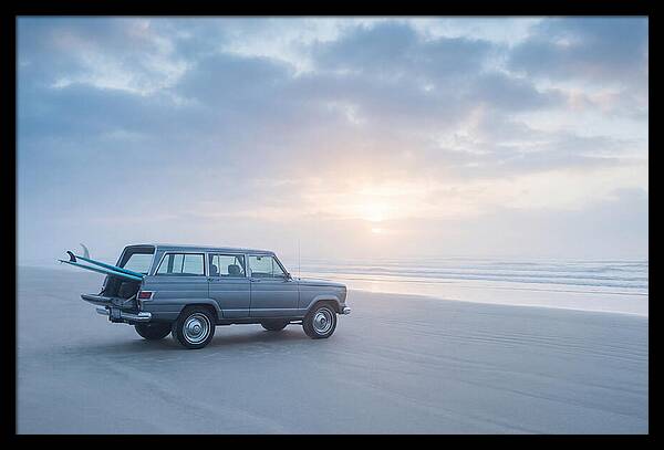 Classic Jeep By The Shore