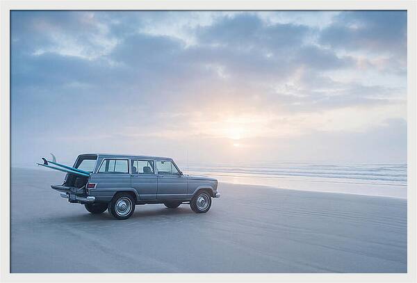 Classic Jeep By The Shore