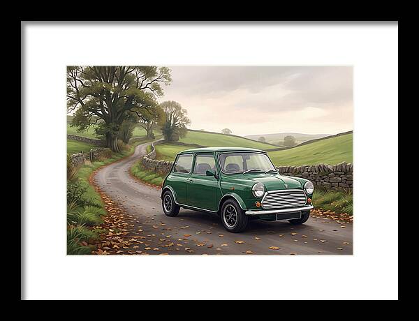 Classic Mini Cooper In British Racing Green