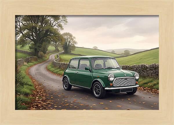Classic Mini Cooper In British Racing Green