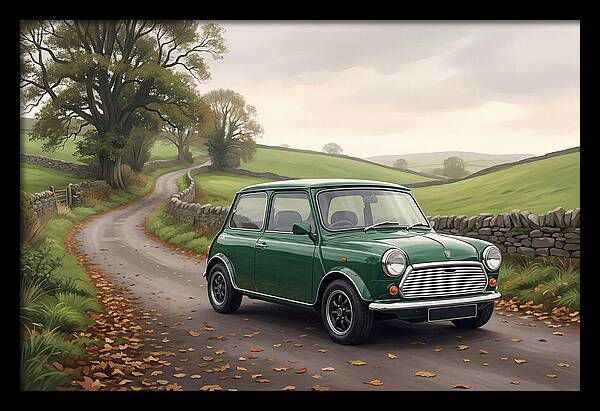 Classic Mini Cooper In British Racing Green