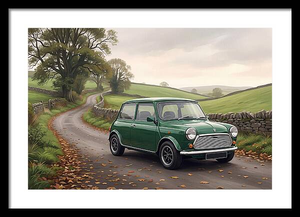 Classic Mini Cooper In British Racing Green