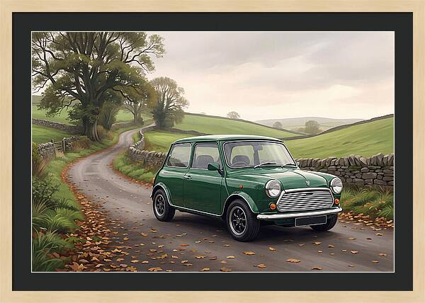 Classic Mini Cooper In British Racing Green