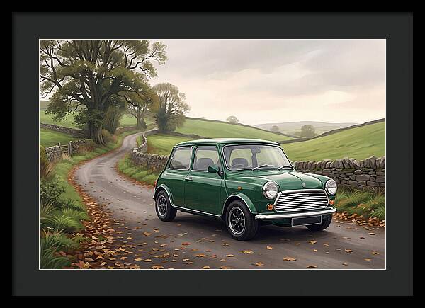 Classic Mini Cooper In British Racing Green