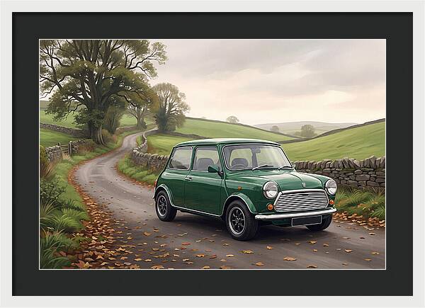 Classic Mini Cooper In British Racing Green