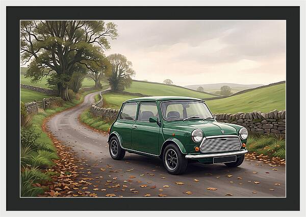 Classic Mini Cooper In British Racing Green