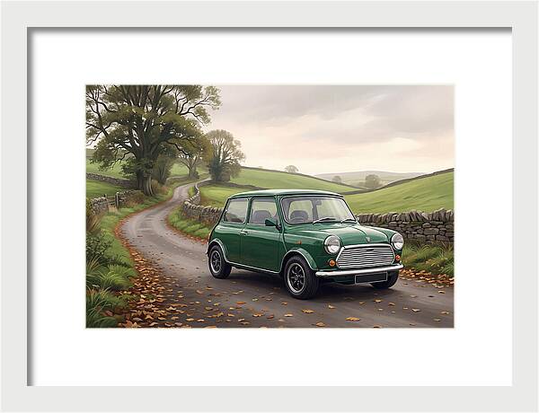 Classic Mini Cooper In British Racing Green
