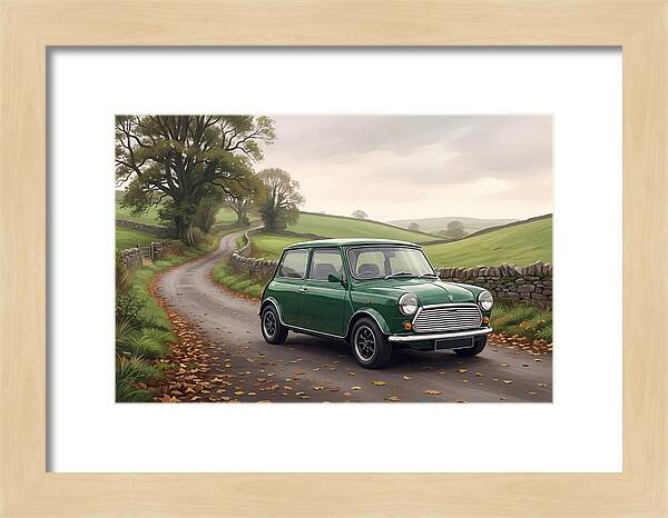 Classic Mini Cooper In British Racing Green