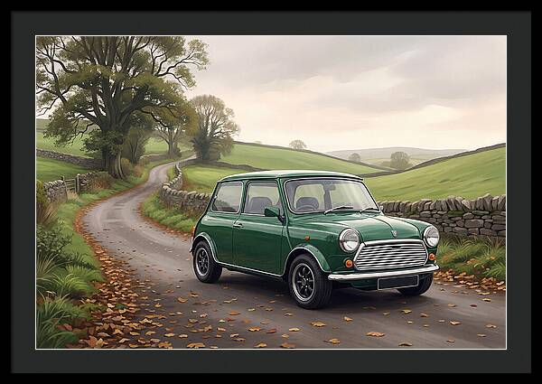 Classic Mini Cooper In British Racing Green
