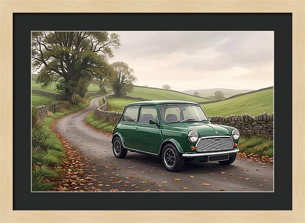 Classic Mini Cooper In British Racing Green