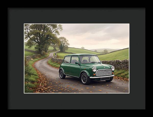 Classic Mini Cooper In British Racing Green