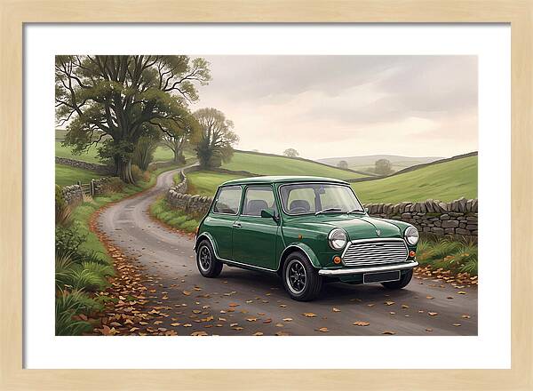 Classic Mini Cooper In British Racing Green