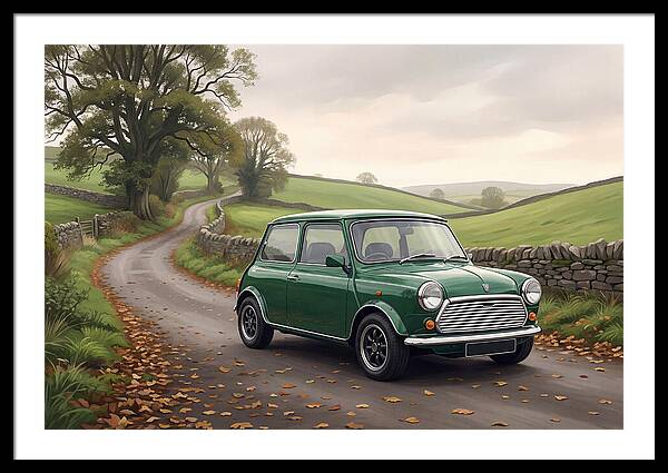Classic Mini Cooper In British Racing Green