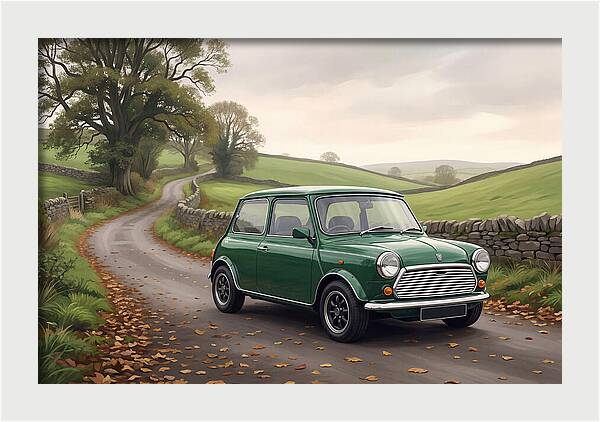 Classic Mini Cooper In British Racing Green