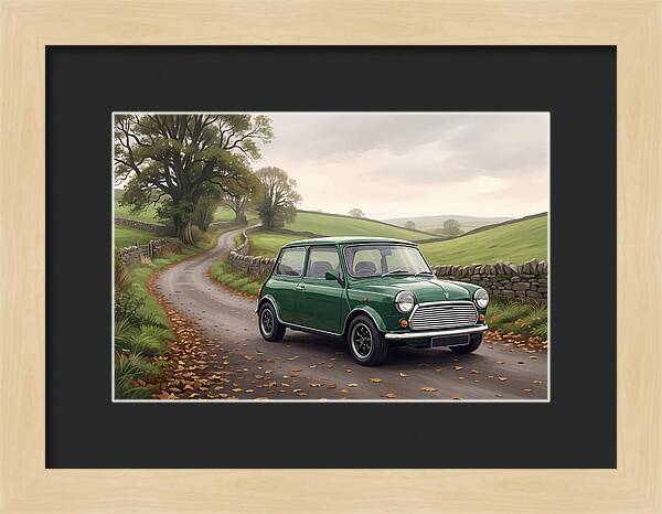 Classic Mini Cooper In British Racing Green