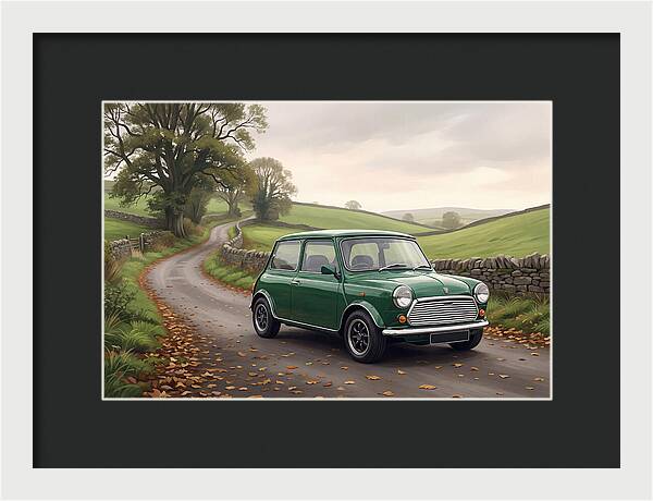 Classic Mini Cooper In British Racing Green