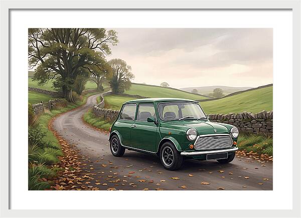 Classic Mini Cooper In British Racing Green