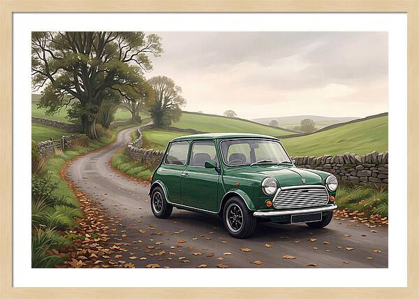 Classic Mini Cooper In British Racing Green