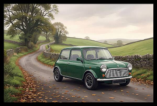 Classic Mini Cooper In British Racing Green
