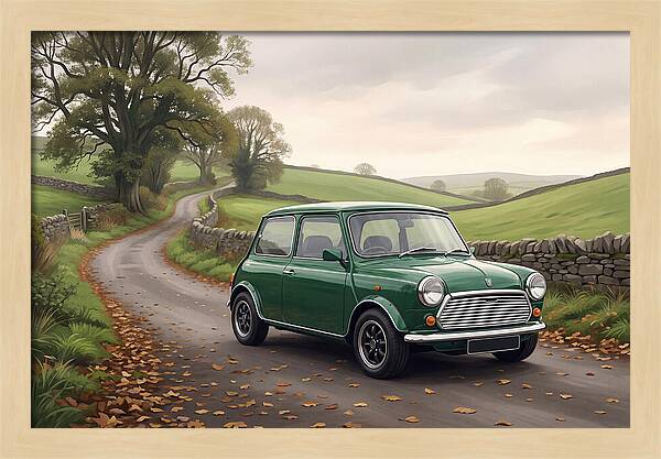 Classic Mini Cooper In British Racing Green