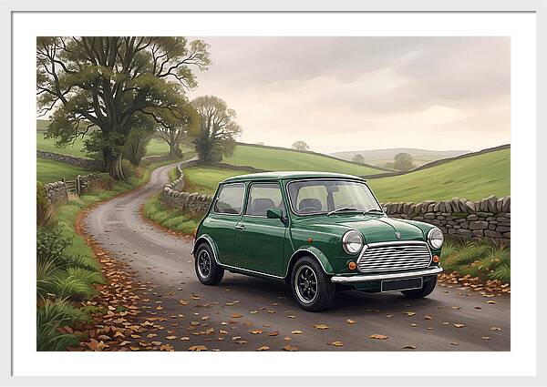 Classic Mini Cooper In British Racing Green