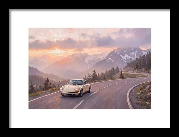 Classic Porsche On Alpine Road