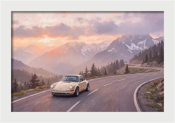 Classic Porsche On Alpine Road