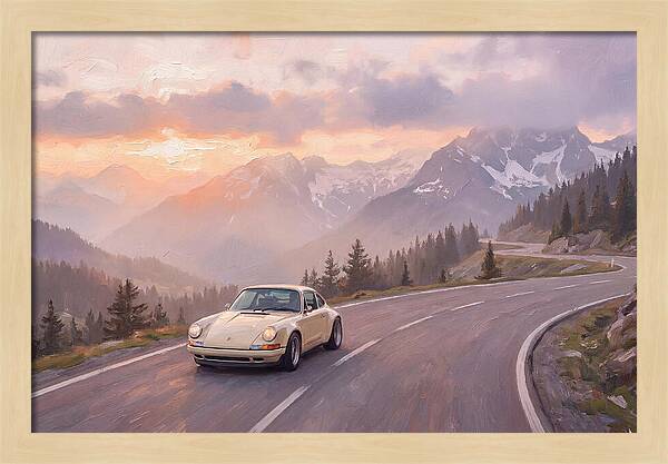 Classic Porsche On Alpine Road