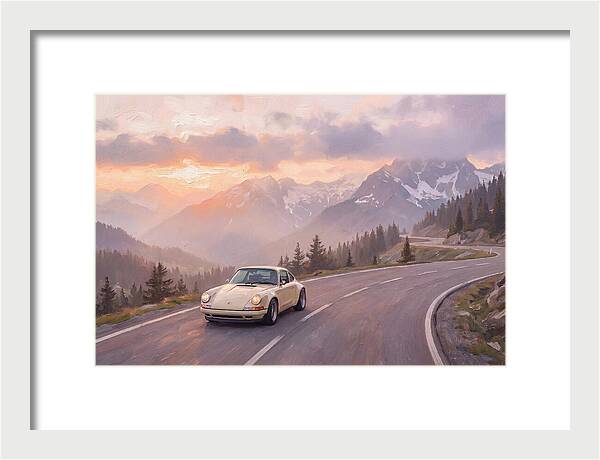 Classic Porsche On Alpine Road
