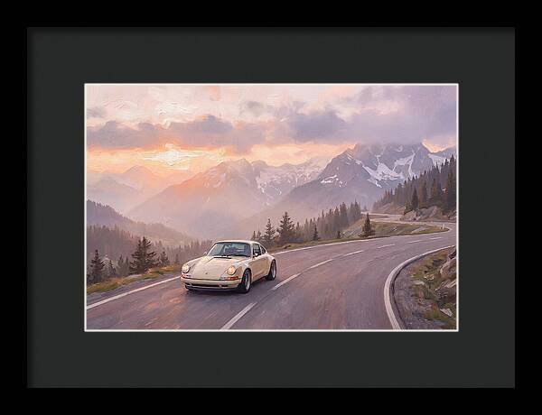 Classic Porsche On Alpine Road