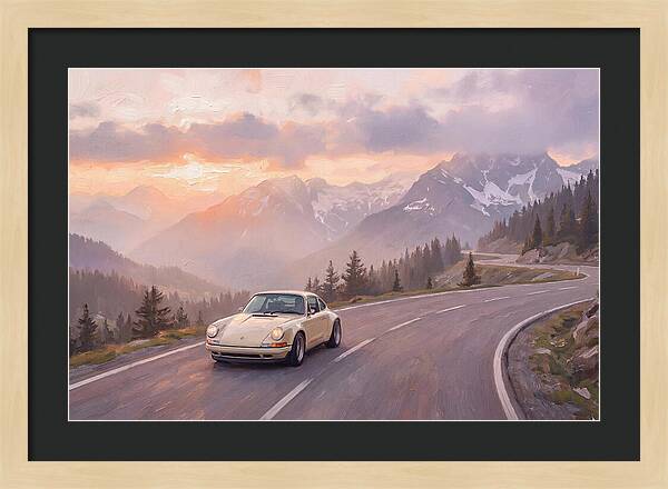 Classic Porsche On Alpine Road